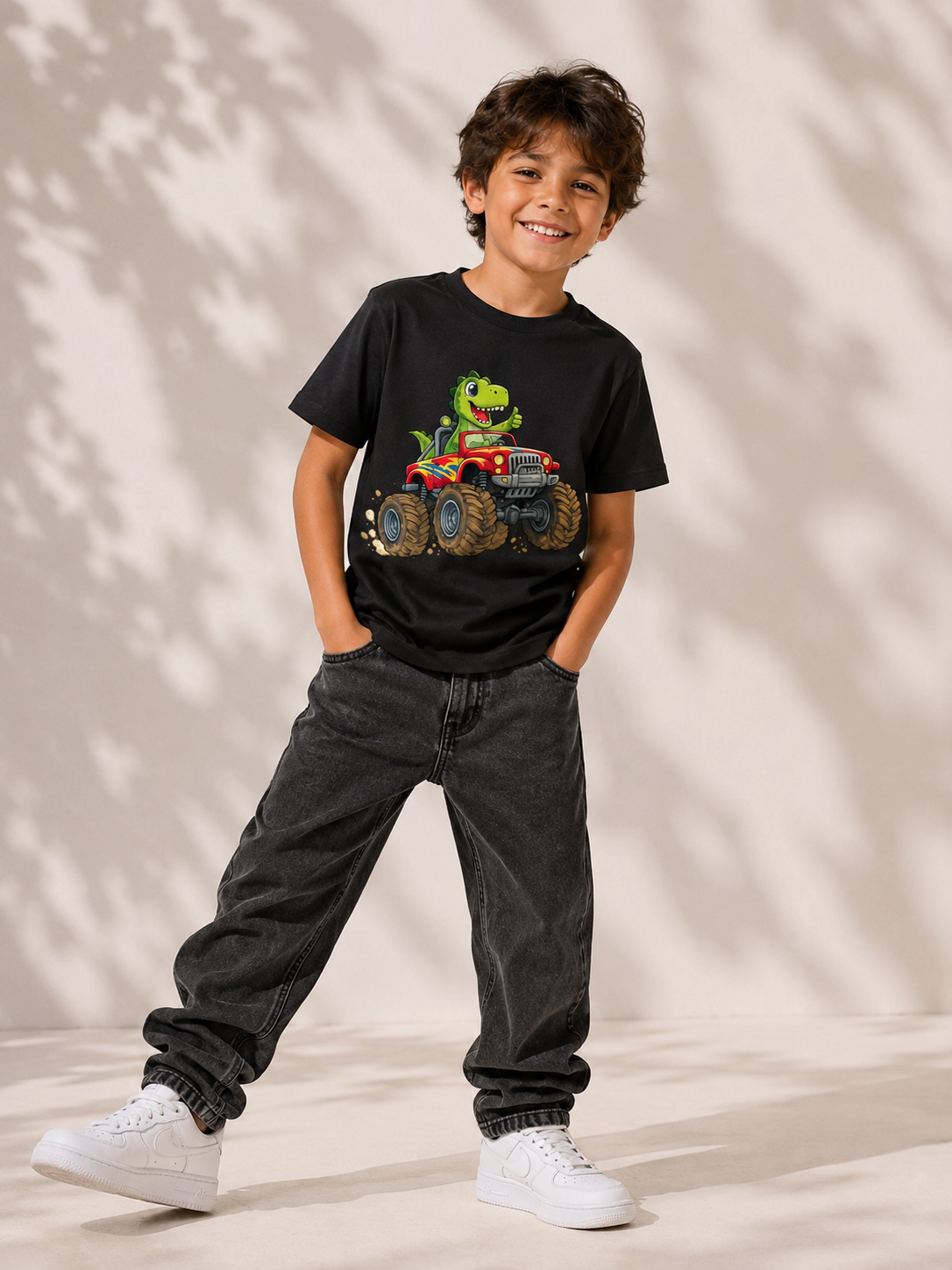 Cartoon Dino Monster Truck