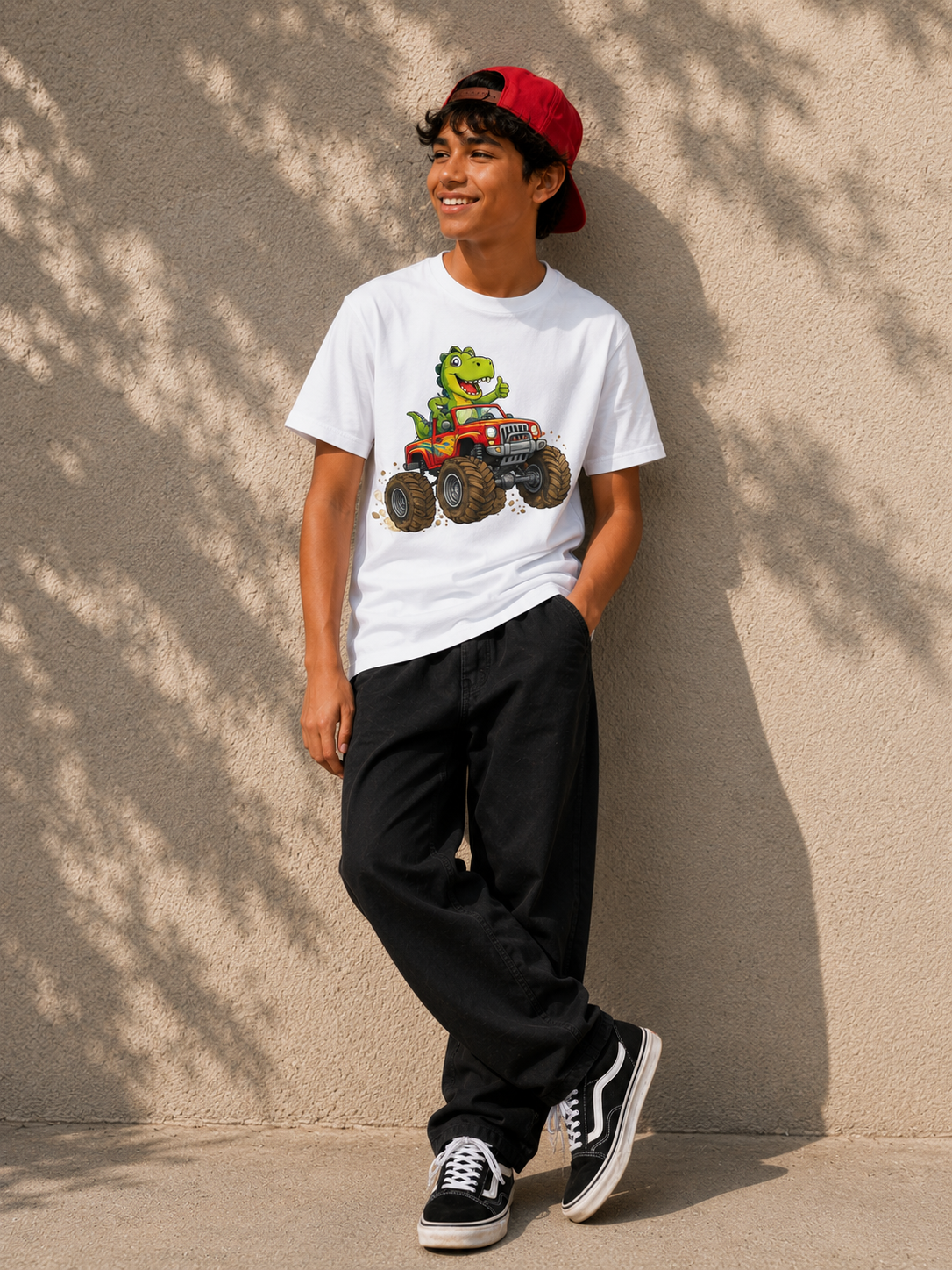 Cartoon Dino Monster Truck